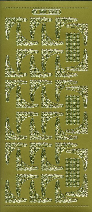 6552 - Hj�rner - stickers - guld